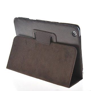 MOONCASE Leather Stand Smart Litchi Skin Design Style Case Cover for Apple iPad Mini Brown: Cell Phones & Accessories