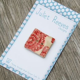 large ceramic buttons with lace detail by juliet reeves designs
