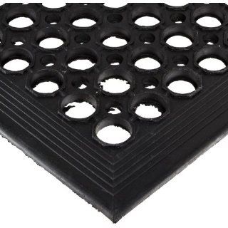 NoTrax 504 General Purpose Rubber Beveled Drain Step Anti Fatigue/Anti Slip Floor Mat, for Wet Areas, 3' Width x 5' Length x 1/2" Thickness, Black: Antislip Mat: Industrial & Scientific