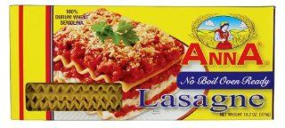 Anna No Boil Oven Ready Lasagne, 13.2 Ounce Boxes (Pack of 12) : Lasagna Pasta : Grocery & Gourmet Food