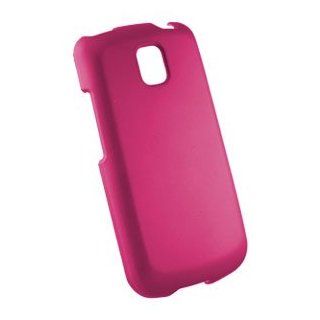 Icella FS LGP509 RPI Rubberized Hot Pink Snap On Cover for LG Optimus T P509: Cell Phones & Accessories
