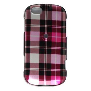 NEW PINK PLAID HARD CASE COVER FOR MOTOROLA CLIQ XT MB501 PHONE: Cell Phones & Accessories