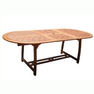 VIFAH V503 Outdoor Wood Extension Table with Butterfly (Discontinued by Manufacturer) : Patio Dining Tables : Patio, Lawn & Garden