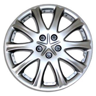 TuningPros WSC 503S15 Hubcaps Wheel Skin Cover 15 Inches Silver Set of 4: Automotive
