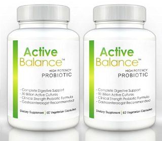 Active Balance (2 bottles)   Clinical Strength Probiotic supplement containing 50 billion CFU's (60 Capsules per Bottle): Health & Personal Care