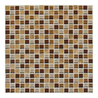 American Olean Legacy Glass Wheat Field Blend Glass Mosaic Square Indoor/Outdoor Wall Tile (Common: 12 in x 12 in; Actual: 11.87 in x 11.87 in)