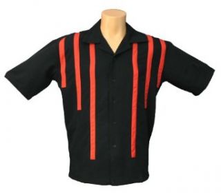 Mens Retro Bowling Shirt, BIG & Tall Sizes: Small, Medium, L, XL, 2XL: Clothing