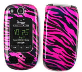 SAMSUNG CONVOY 2 U660 TRANSPARENT HOT PINK ZEBRA TP CASE ACCESSORY SNAP ON PROTECTOR: Cell Phones & Accessories