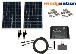 WindyNation 200 Watt Solar Panel Complete Off Grid Kit: Home Improvement