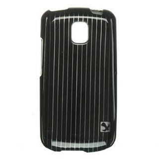 LG P509 / OPTIMUS T PROTECTOR CASE   BLACK LINES: Cell Phones & Accessories