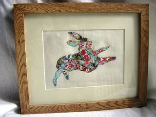 textile hare picture by running hare art & design