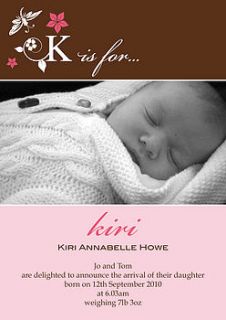 20 dragonfly birth announcement cards by mooks design