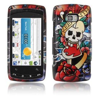 KOI FISH & SKULL / KEEP FAITH Hard Plastic Tattoo Design Case for LG Ally VS740 + Car Charger: Cell Phones & Accessories