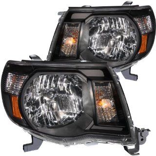 Anzo USA 121191 Toyota Tacoma Black With Amber Reflectors Headlight Assembly   (Sold in Pairs): Automotive