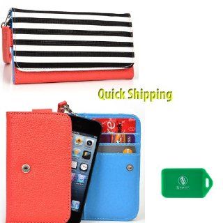 Nokia Lumia 521 wallet with phone holder [ModeRn] Black and white lines Cell Phones & Accessories