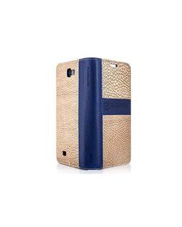 VOIA SG 523BLE Genuine 2 Tone Color Leather Case for Samsung Galaxy Note 2   1 Pack   Retail Packaging   Navy Blue: Cell Phones & Accessories