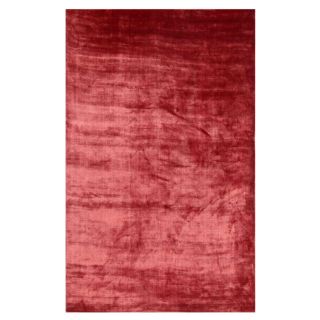 Hand loomed Red/ Orange Abstract Pattern Wool Rug (5 X 8)