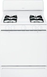 Hotpoint RGB525DEDWW 30" White Gas Sealed Burner Range: Appliances