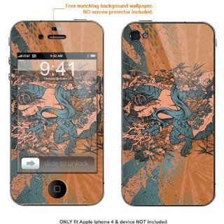 Protective Decal Skin Sticker for AT&T & Verizon Apple Iphone 4 case cover iphone4 525: Cell Phones & Accessories