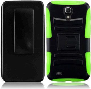 Samsung Galaxy Mega 6.3 I527 ( AT&T , Metro PCS , Sprint , US Cellular ) Phone Case Accessory Light Green Dual Protection Impact Hybrid Cover with Holster Combo and Built in Kickstand comes with Free Gift Aplus Pouch Cell Phones & Accessories