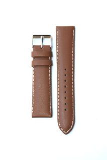 18mm Tan Matte Finish Coach Style Leather Watchband: Watches