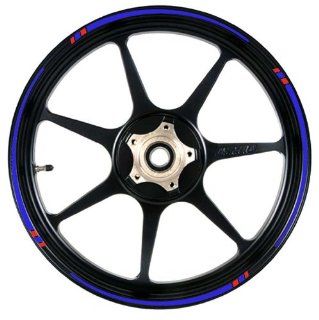 Speed Tapered 2 Color Wheel Rim Trim Vinyl Decals Stickers   Blue/Red: Automotive
