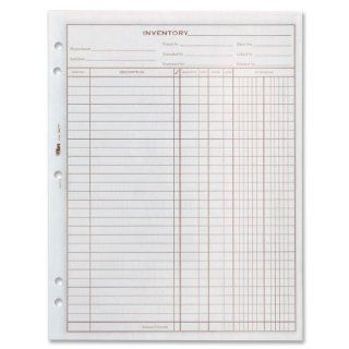 Adams Inventory Sheet, 100 Sheets per Pad, 2 Pads per Pack, 8.5 x 11 Inches, White (34771) : Inventory Forms : Office Products