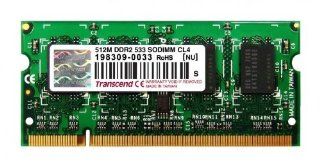 512MB Transcend DDR2 SO DIMM 533MHz PC2 4200 laptop memory module (200 pins): Computers & Accessories