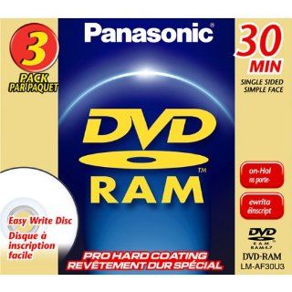 Panasonic LM AF30U3 8CM Rewritable DVD RAM for Camcorders (3 Pack) : Blank Dvd Ram Discs : Camera & Photo