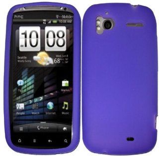 Dark Purple Silicone Jelly Skin Case Cover for HTC Droid Sensation 4G: Cell Phones & Accessories