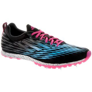 adidas XCS 5 Spike: adidas Womens Running Shoes Black/Solar Blue/Neon Pink