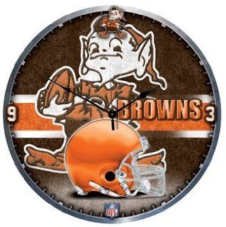 NFL Cleveland Browns Clock   High Definition Art Deco XL Style: Home And Garden Products: Kitchen & Dining