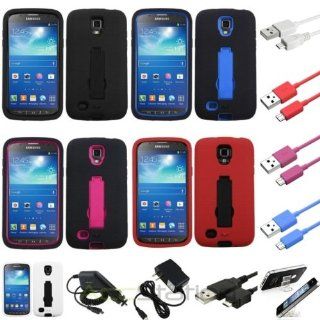 XMAS SALE!!! Hot new 2014 model Hybrid Case Stand+AC+DC Charger+Holder+Cable For Samsung Galaxy S4 Active i537CHOOSE COLOR: Cell Phones & Accessories
