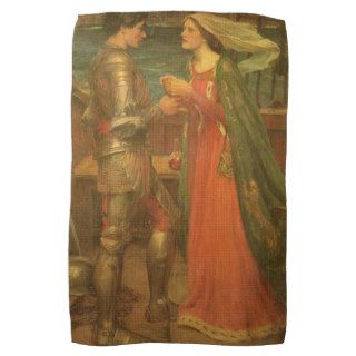 Tristan and Isolde by John William Waterhouse Hand Towel