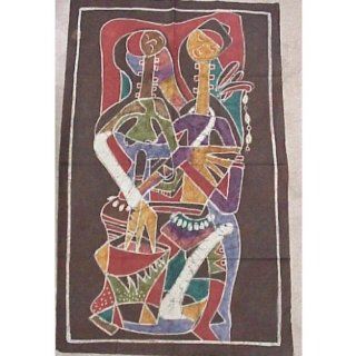 African Batik   Wedding Couple (Couple De Cermony)   Mixed Media Paintings