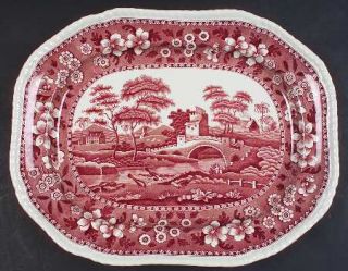 Spode Tower Pink (Older Backstamp) 14 Oval Serving Platter, Fine China Dinnerwa