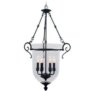 Livex Lighting 5023 07 6 Light 360W Foyer Pendant with Candelabra Bulb Base and Clear Glass from Legacy, Bronze   Faucet Trim Kits  