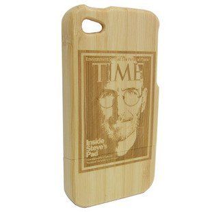 Kaufease Tam bamboo iPhone 4/4s case/shell Wood case shell,Protective sleeve Jobs pattern: Cell Phones & Accessories