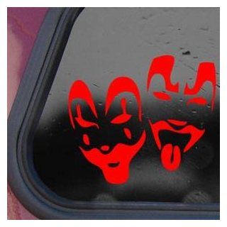 Insane Clown Posse ICP Faces Red Decal Sticker Die cut Red Decal Sticker: Automotive