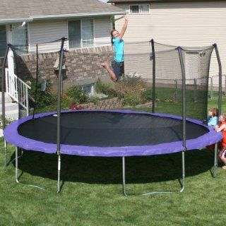 17' x15' Oval Trampoline and Enclosure Pad Color: Purple : Sports & Outdoors