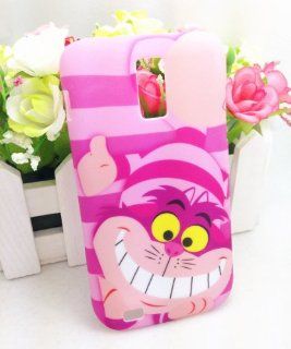 3D Cheshire Cat Shy Cute Lovely Pink Prison Break Hard Case Cover For Samsung Galaxy S2 S 2 II T Mobile SGH T989: Cell Phones & Accessories