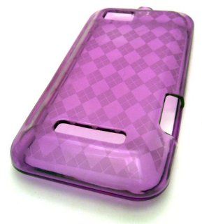 Motorola Defy XT555c Purple Diamond Design TPU Durable Soft Hybrid Silicone Case Skin Cover Mobile Phone Accessory: Cell Phones & Accessories