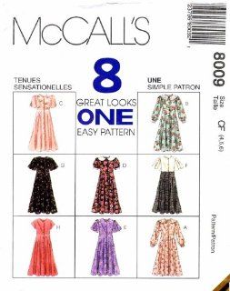 McCall's 8009 Sewing Pattern Girls Empire Waist Dress Size 4   5   6: