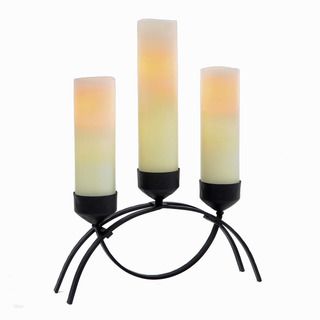 Candletek Decor Mission Flameless 3 candle Centerpiece With Timer