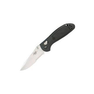 Benchmade Pardue Design Mini Griptillian Combo Edge Knife with Satin Finish Blade and Black Handle : Folding Camping Knives : Sports & Outdoors