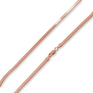 14K Rose Gold Plated Sterling Silver 30" Magic Herringbone Chain Necklace   3.6mm: Jewelry