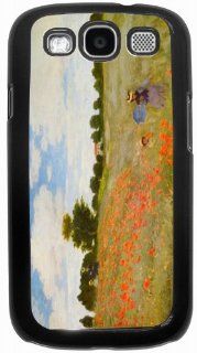 Rikki KnightTM Claude Monet Art Poppies   Black Hard Rubber TPU Case Cover for Samsung Galaxy i9300 Galaxy S3 Cell Phones & Accessories