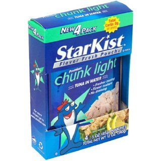 Starkist Chunk Light Tuna in Water, 4 Count, 3 Ounce Pouches (Pack of 6) : Tuna Seafood : Grocery & Gourmet Food