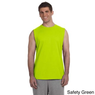 Gildan Gildan Mens Ultra Cotton Sleeveless T shirt Green Size L
