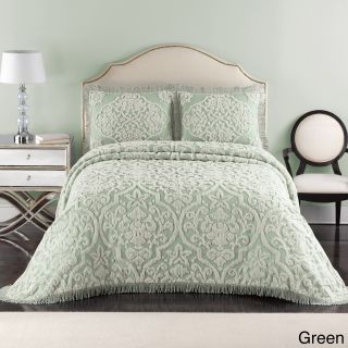 Lamont Limited Layla Chenille Bedspread (shams Sold Separately) Green Size Full